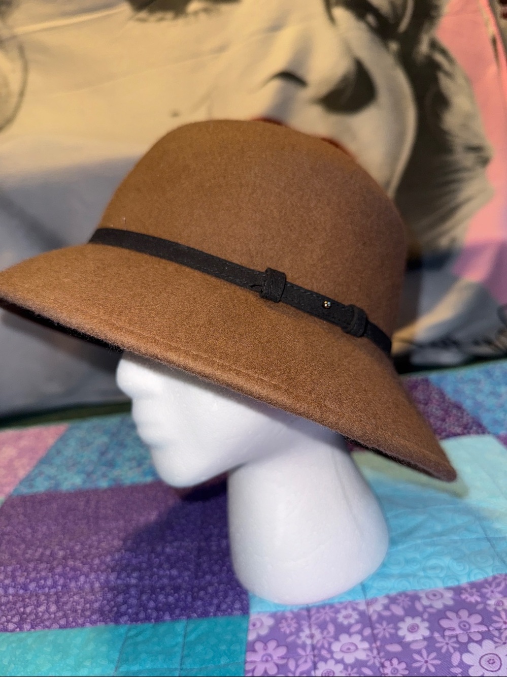 Apt. 9 Women's brown Wool Felt Hat with thin Black Band accent